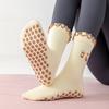 Pumpkin Embroidery Pilates Socks Non-Slip Cuffed Mid Tube Socks Professional Floor Socks  for Women