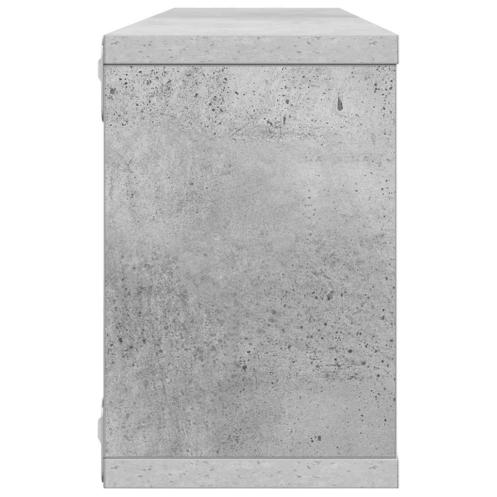 Vidaxl Półki Ścienne Kostki 4 Szt., Szarość Betonu, 60X15X23 Cm