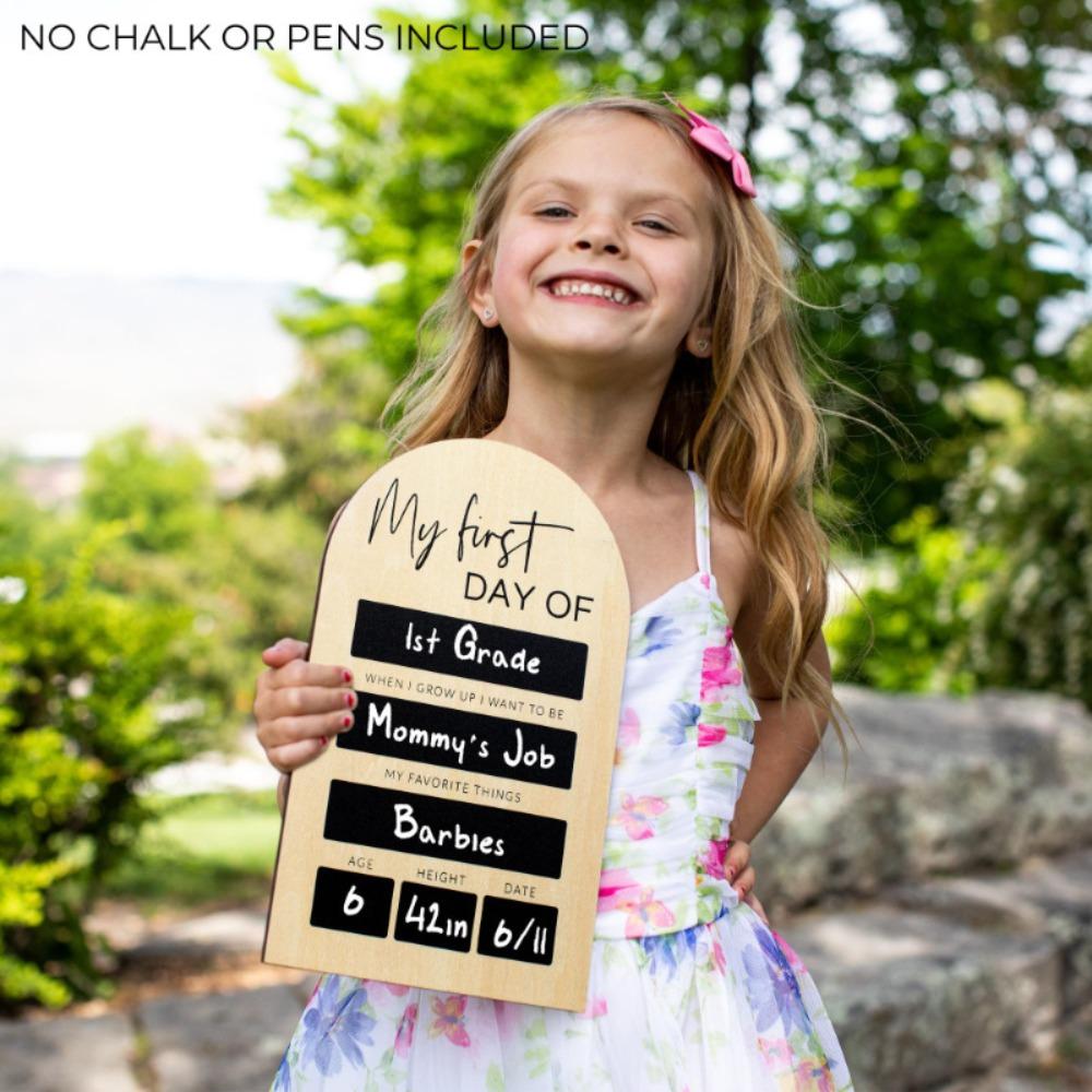 Multipurpose Back To School Sign Wooden Chalkboard Photo Prop for School