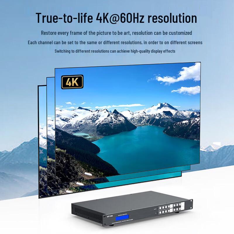 MT-VIKI 4K60Hz HDMI 2.0 Матричный коммутатор 4x4