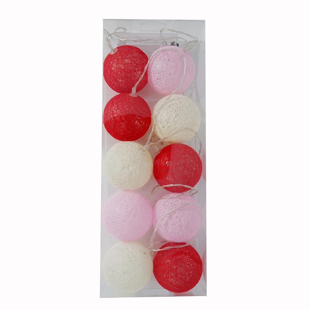 Ватный шар, световая цепочка, ночные огни, гирлянда, светодиодная гирлянда, Рождество, детская спальня, Хэллоуин, уличное свадебное украшение для патио, вечеринки