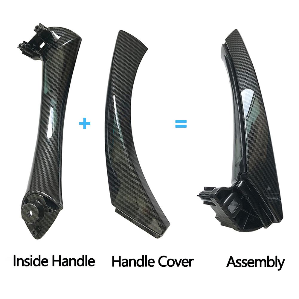 LHD RHD салон автомобиля подлокотник из углеродного волокна дверная ручка с накладкой для BMW 3 серии E90 E91 316 318 320 325