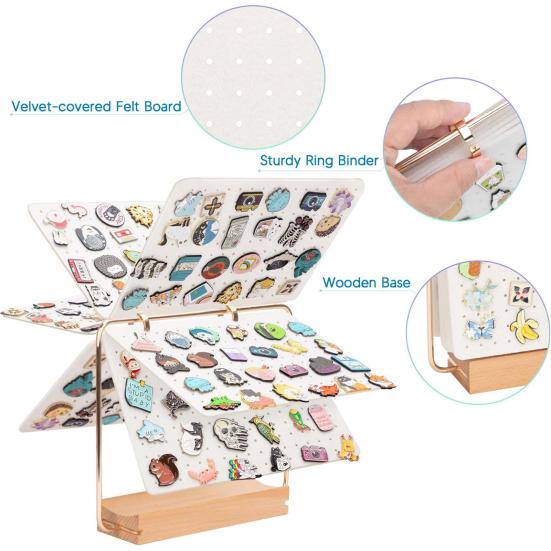 Pin Organizer Collection Brooch Pin Holder Display Storage Calendar 6 Pages