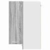 Hanging Corner Cabinet Grey Sonoma and White 57 x 57 x 80 cm Particleboard