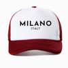 MILANO Letter Printed Summer Cotton Baseball Cap Unisex Fashion Casual Mesh Visor Breathable Trucker Hat