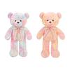 Bear Doll Dreamy Gradient Color Giant Size Girl Plush Toy with Bowknot Decor Valentine Day Home Decor