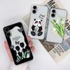 Panda Cartoon Pattern Case For Apple iPhone 16 Pro Max Plus 16promax 16pro Back Cover Soft TPU Silicone Camera Protection Clear Phone Shell For iPhone