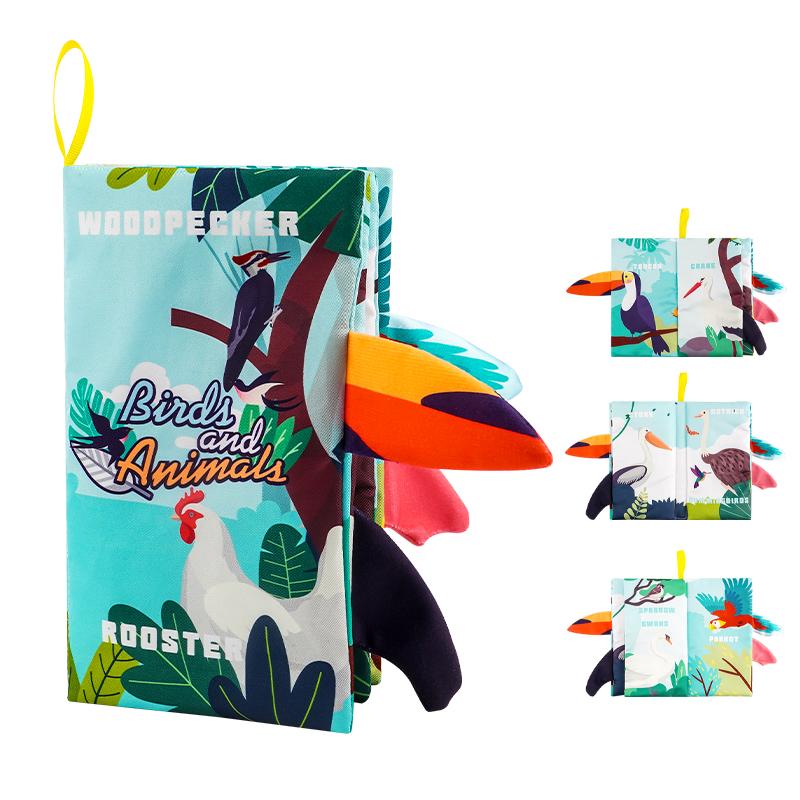 Детские книги игрушки, Детские книги 0-6 месяцев, 3 шт. Тканевые шуршащие мягкие книги с тактильными элементами, Игрушки для младенцев новорожденных 0-3-6-12-18 месяцев