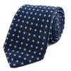 Фирменный галстук, сделано в Японии, шелковый жаккардовый переплетение, тонкий узор [Michiko London] 100% (B Pattern Navy)