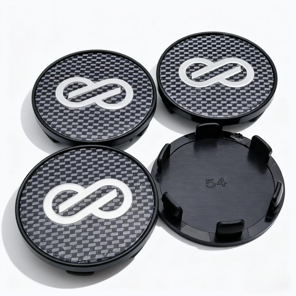 4pcs 54MM 49MM Car Wheel Center Caps With ENKEI Logo Emblem Badge Wheel Rim Hubcap Hub Center Dust Cover Replace Car Accessories