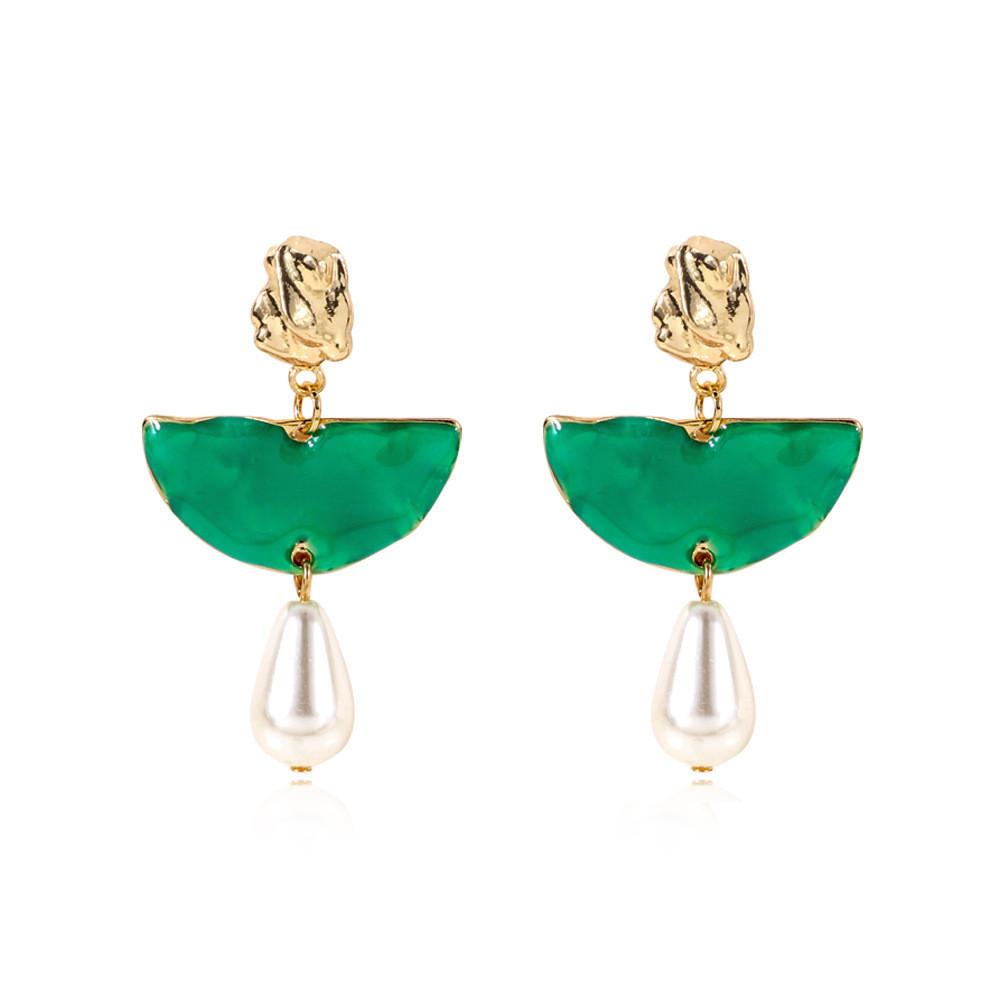 Шикарные европейско-американские серьги-полукольца из сплава с жемчугом для женщин, лето 2021