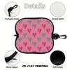 Pink Swirl Heart Pattern Soft Fabric Pouch,Sunglasses Case,Portable Spectacle Storage Bag,Lightweight Protective Eyewear Holder