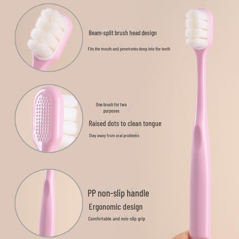 Ультразвуковая зубная щетка с мягкой щетиной для взрослых и беременных женщин - 10 000 щетинок, 8 сменных головок