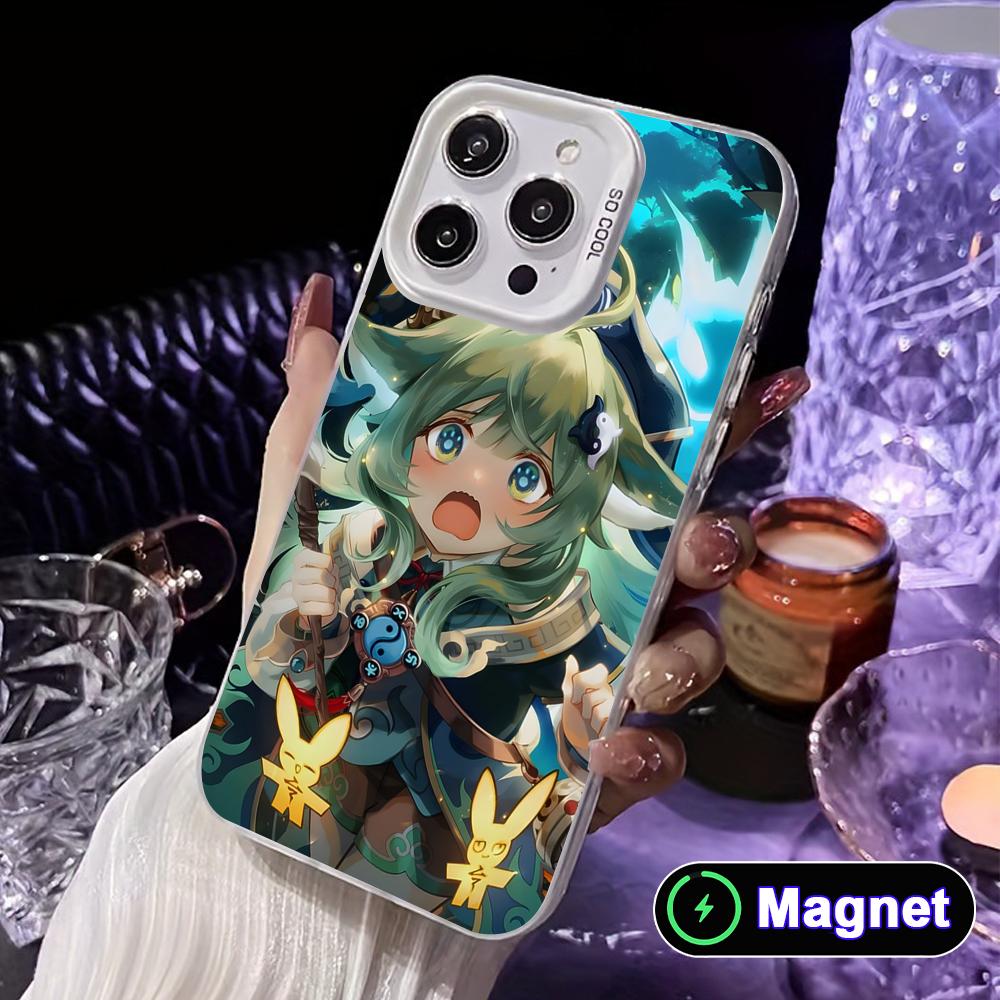 HSR Huohuo White Translucent MagSafe Mobile Phone Case for iPhone 17 16 15 14 13 12 11 X XR XS Air Pro Max Plus Cover