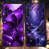Мягкий ТПУ Для Realme 11 10 9 Pro Plus GT2 GT3 GT5 C21 C25 C35 C53 C55 C67 Pro 5G Ударопрочный Чехол для Телефона Арт Фиолетовая Бабочка Capas