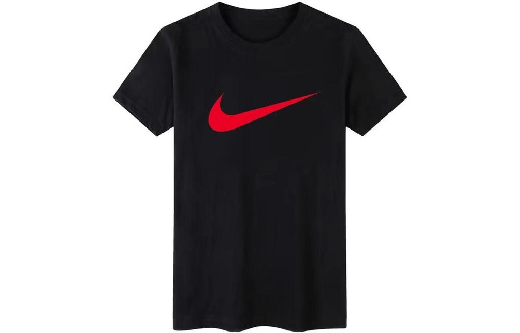 Nike T Shirts Men's Black Crew Neck Moderate Straight Fit BV0628-010