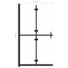 Foldable Walk in Shower Screen Transparent ESG Glass 70 x 190 cm