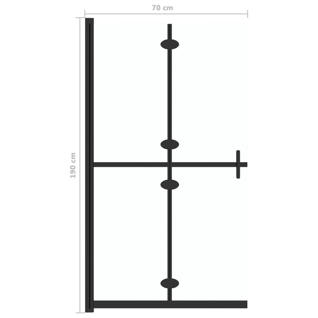 Vidaxl Składana Ścianka Prysznicowa, Przezroczyste Szkło, 70X190 Cm