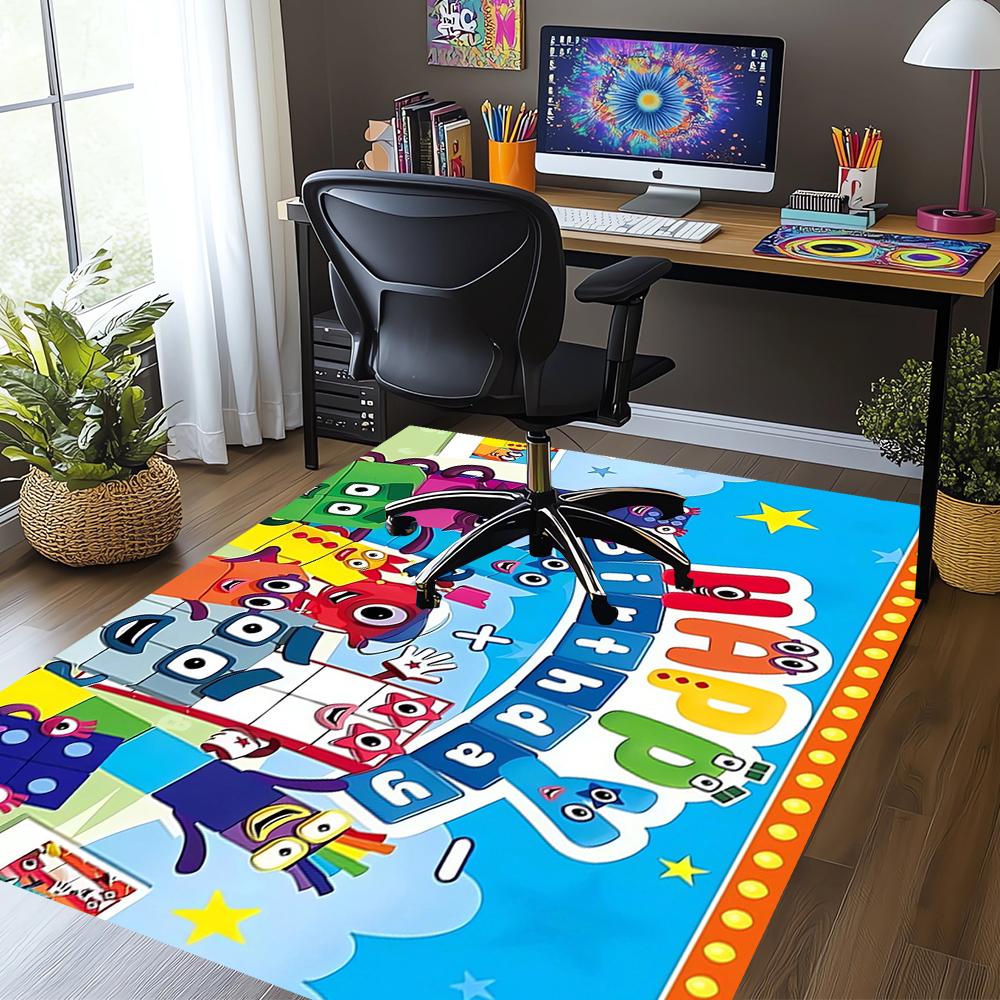 Numberblocks Printed Carpet,Rug,for Office Chair Living Room Bedroom Kitchen Room Decor Gifts.