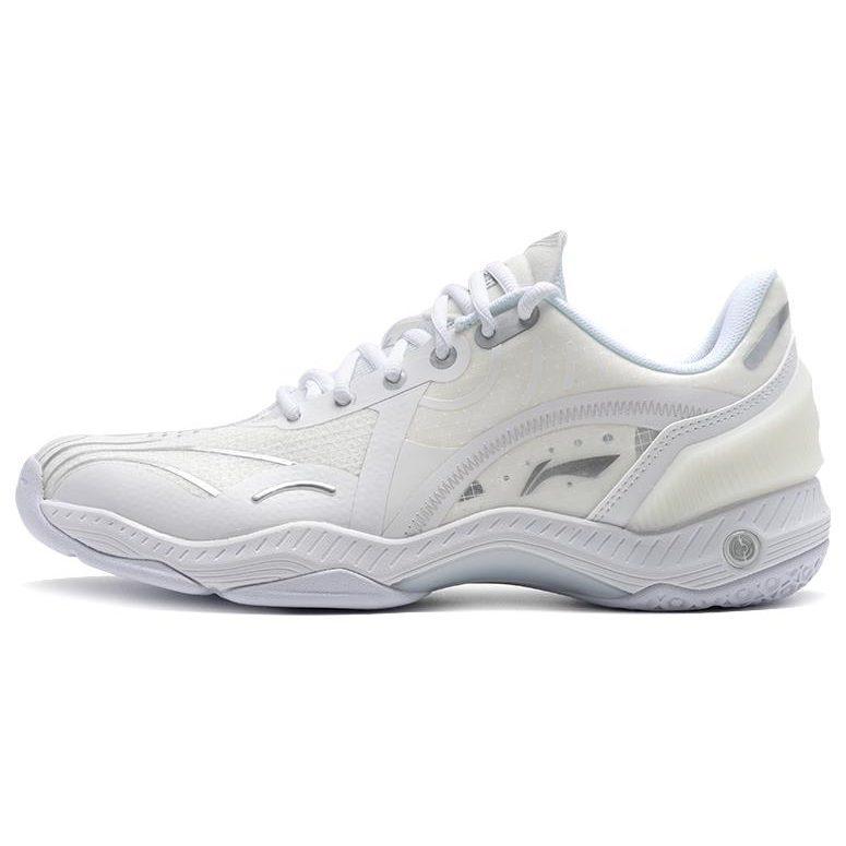 Li Ning Raid Амортизация, Износостойкие Низкие Бадминтонные Кроссовки Унисекс Белый Бежевый AYZT009-3