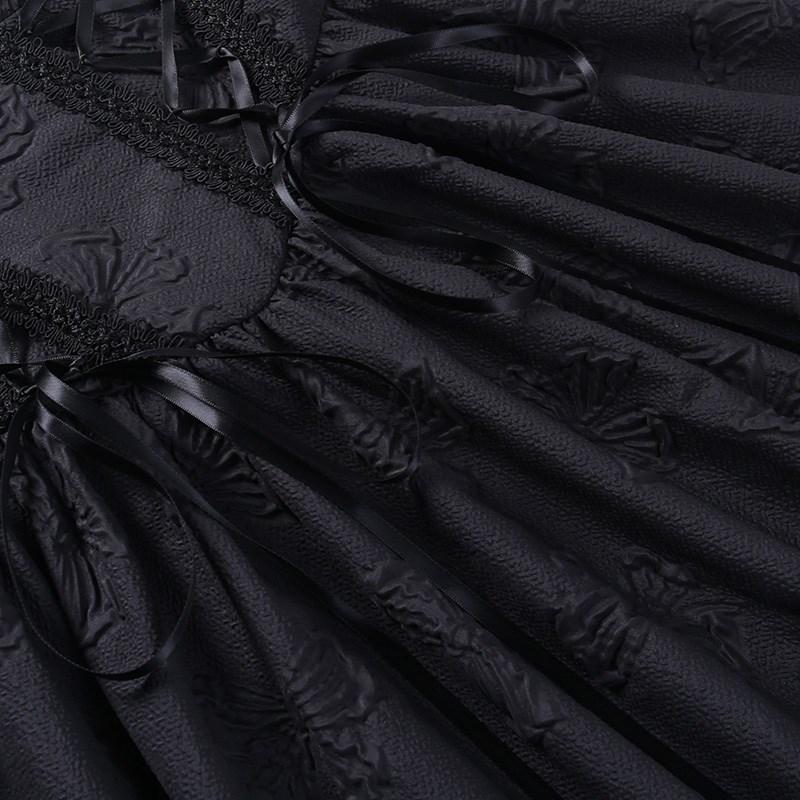 Готические вечерние женские платья трапециевидной формы в стиле гранж, прозрачное облегающее темное сексуальное жаккардовое кружевное платье Лолиты, винтажное платье Harajuku