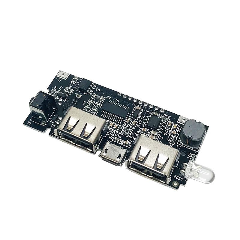 Зарядное устройство с двойным USB 18650, модуль питания 5 В, 1 А, 2,1 А, мобильный блок питания, аксессуары для телефона, плата DIY светодиодного ЖК-модуля