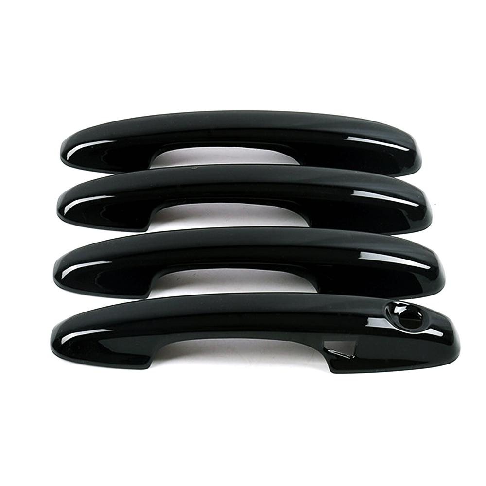 Carbon Fiber Printed For Ford Focus Exterior Side Door Handle Cover Moulding Chrome Trim Frame Bezel With 2 Smart