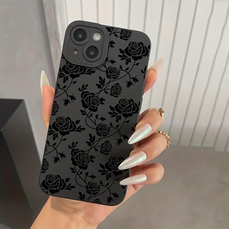 Простой чехол для телефона с графикой розы для iPhone 15 14 13 12 11 x XR Xs SE2 SE 8 7 plus pro Max mini силиконовая задняя крышка