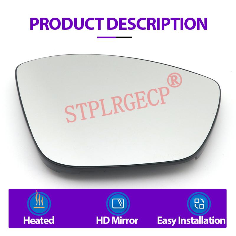 For Opel Mokka B Peugeot 508 for Jeep Avenger 2020-2025 Left or Right Mirror Heated Door Side Glass Wing Mirror Lens Rear View