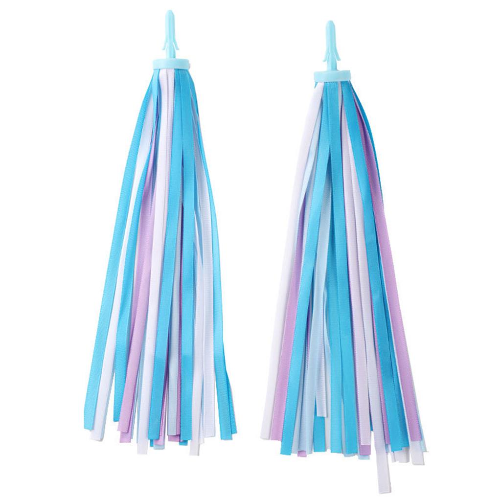 2pcs Ribbon Outdoor Cycling Scooters Bicycles Handlebar Colorful Tassels for Baby Carrier