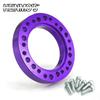 12mm CNC Aluminum Car Steering Wheel Hub Boss Kit Adapter Spacer Universal Cars Accessories Steer Wheel Hole Adapter Purple