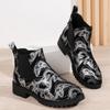 New Big Size Women Boots Embroider Loafers Elegant Leisure Flats Vintage Mocassins Party Formal Women Shoes  Tendencia