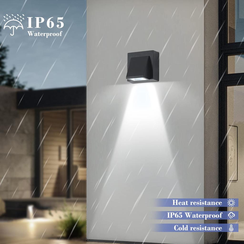 2 шт. Уличный настенный светильник 5 Вт COB LED 6000K холодный свет IP65 водонепроницаемый уличный настенный светильник из алюминия для открытых террас внутренних гостиных