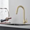 Brushed Gold Kitchen Faucet Sink Pull Down Sprayer Swivel Spout Mixer Tap