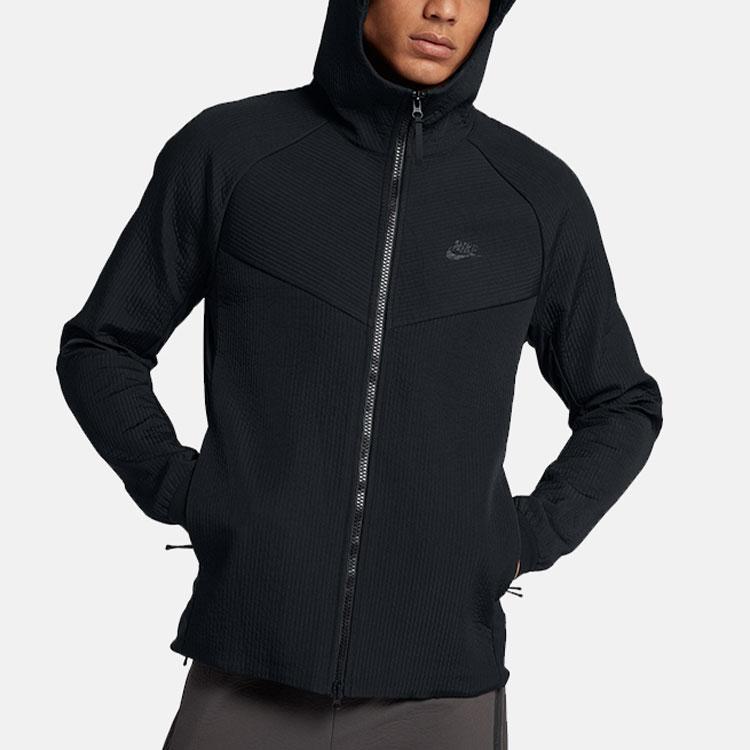 Nike Мужская куртка с капюшоном и принтом логотипа, черная 928552-010