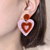 Дизайн ушных ногтей ко Дню святого Валентина, модные и персонализированные серьги, двухслойные серьги Love, аксессуары для ушей для женщин