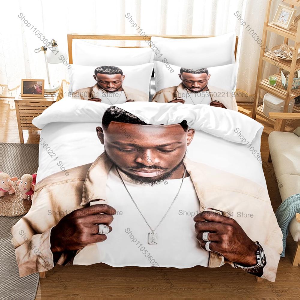 Cool Dadju Gentleman 2.0 Héritage Album Luxury Concert Print Duvet Cover + 2 Pillowcases Francophone Music Fans 3pcs Bedding Set
