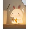 Милый силиконовый LED ночник-кролик, перезаряжаемый от USB, сенсорная мультяшная животная лампа для детей, детской спальни, домашнего декора
