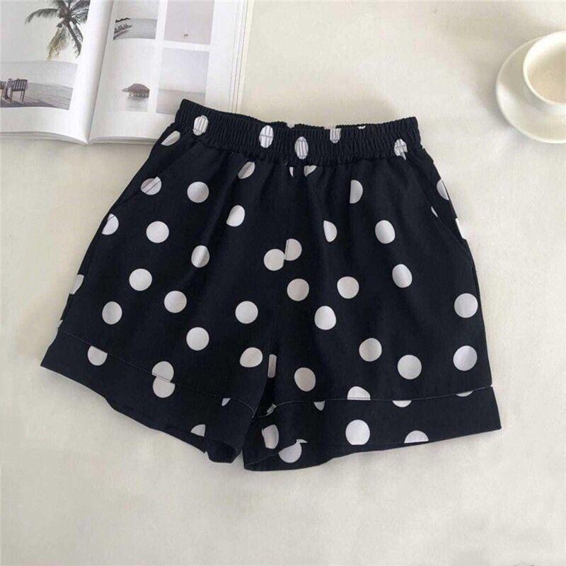 Женские модные летние свободные повседневные шорты, шорты, брюки, элегантные женские повседневные брюки с эластичной резинкой на талии, женские свободные шорты большого размера