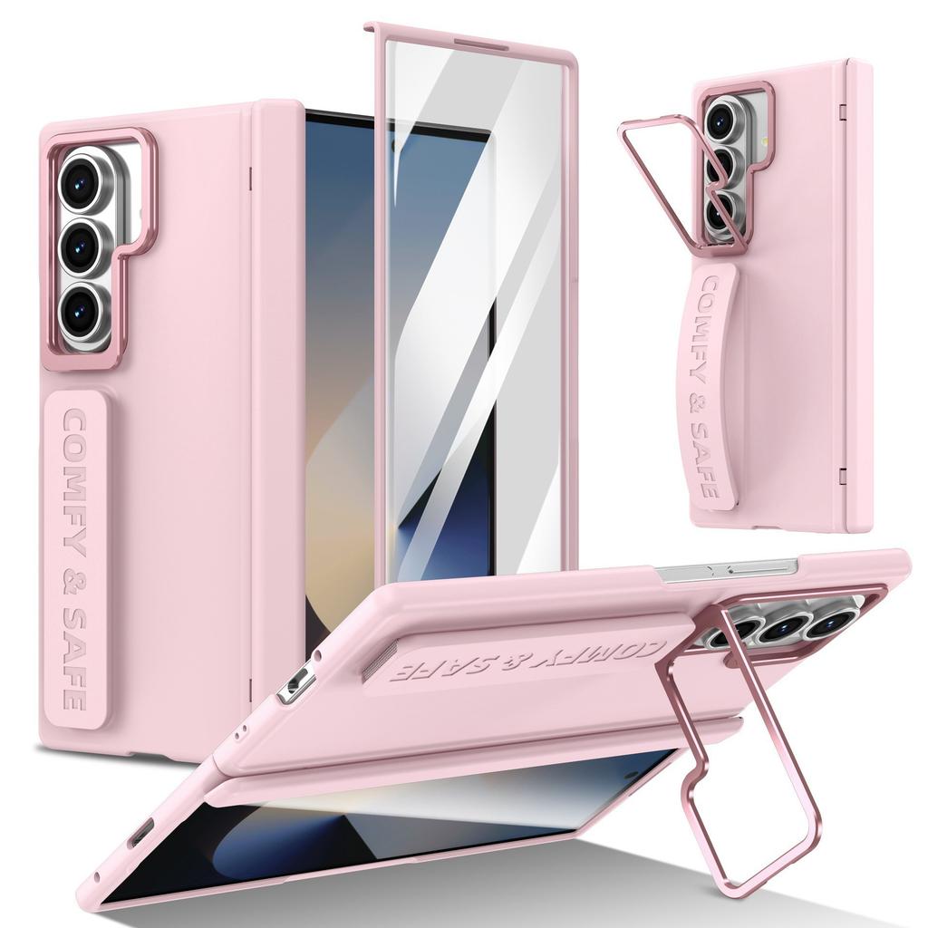 Подходит для чехла для мобильного телефона Samsung ZFold7 Магнитная центральная ось Полностью закрывающий кронштейн для объектива Fold6 4 Ремешок на запястье Чехол Пленка Интегрированный
