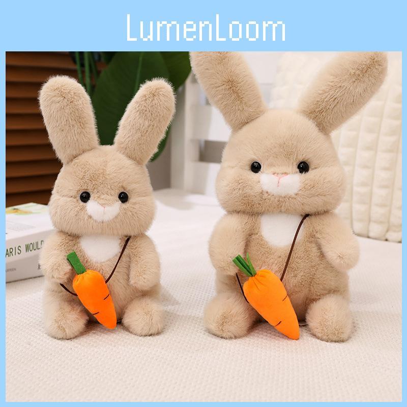 Adorable Sitting Carrot Rabbit Plush Toy Cute Bunny Doll For Girls Holiday Gift