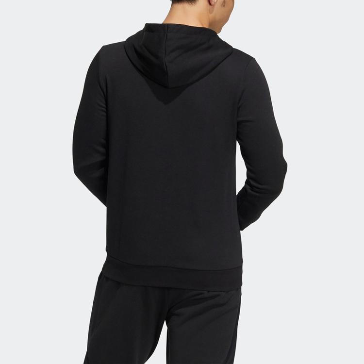 adidas Нео-алфавитный принт на шнурке, спортивная повседневная толстовка с капюшоном, мужские топы, черные HD4688