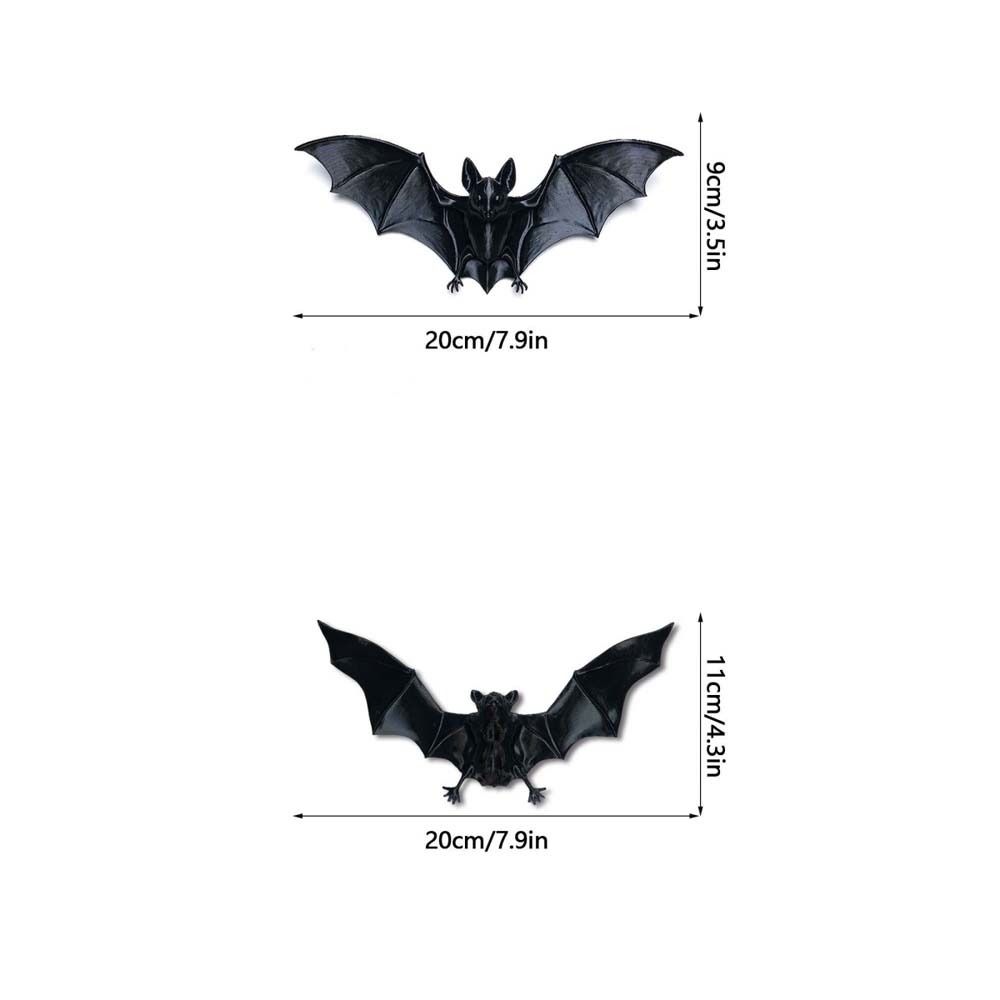 3D Black Bat Bat Decorative Hanging Pendant Gothic Style Flying Bat Wind Chime Garden Porch