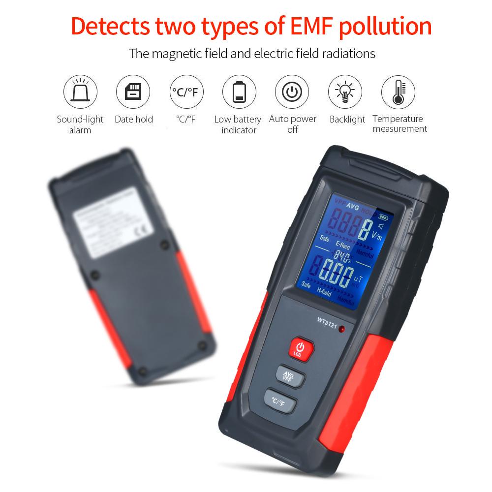 Wintact High Precision Handheld Mini Digital LCD EMF Tester Electromagnetic