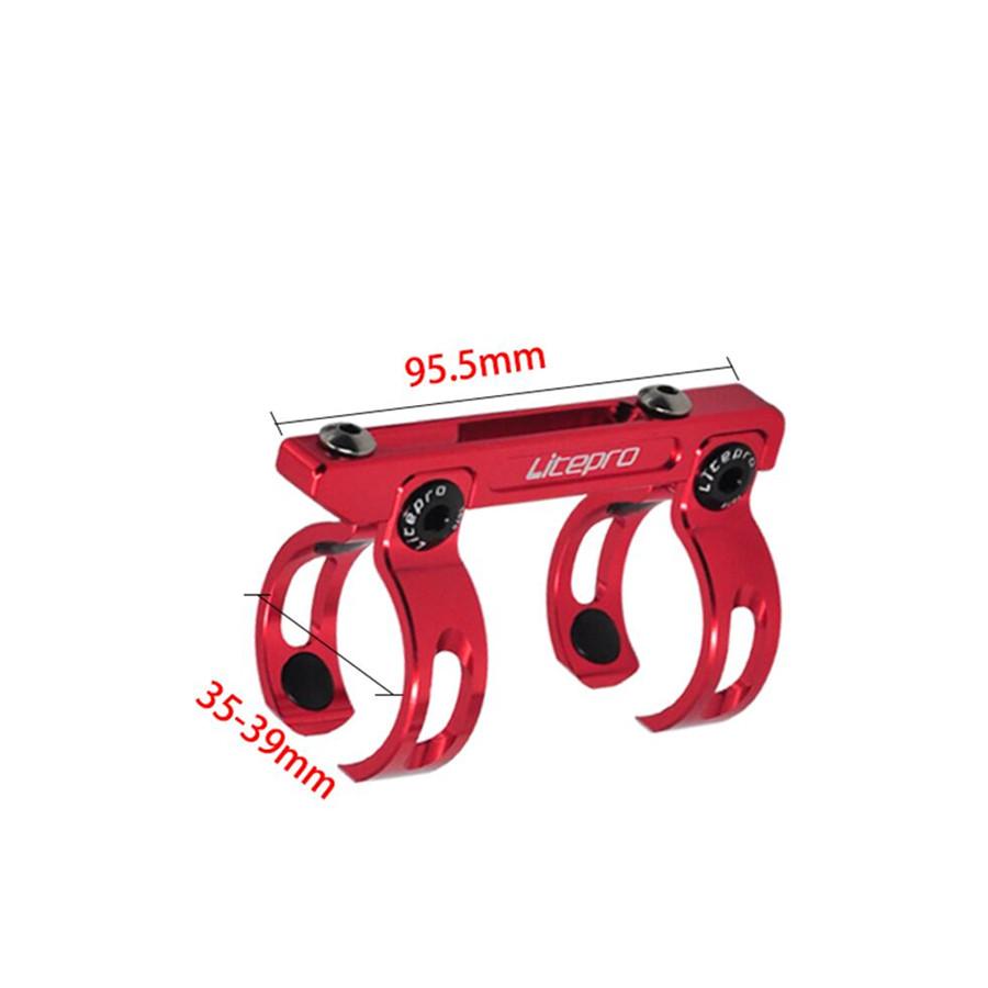 Litepro Bicycle Front Post Water Bottle Mount Adapter Handle Post Stem Bottle Cage Mount Convertor Set For Brompton Bike 6
