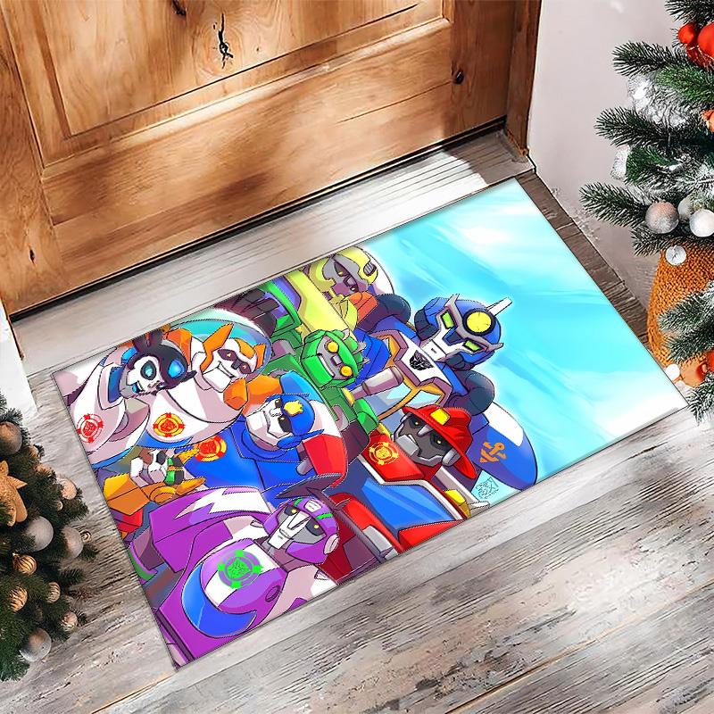 Transformers Printed Crystal Velvet Area Rug, Soft Anti-Slip Water Absorbent Floor Mat for Living Room Bedroom