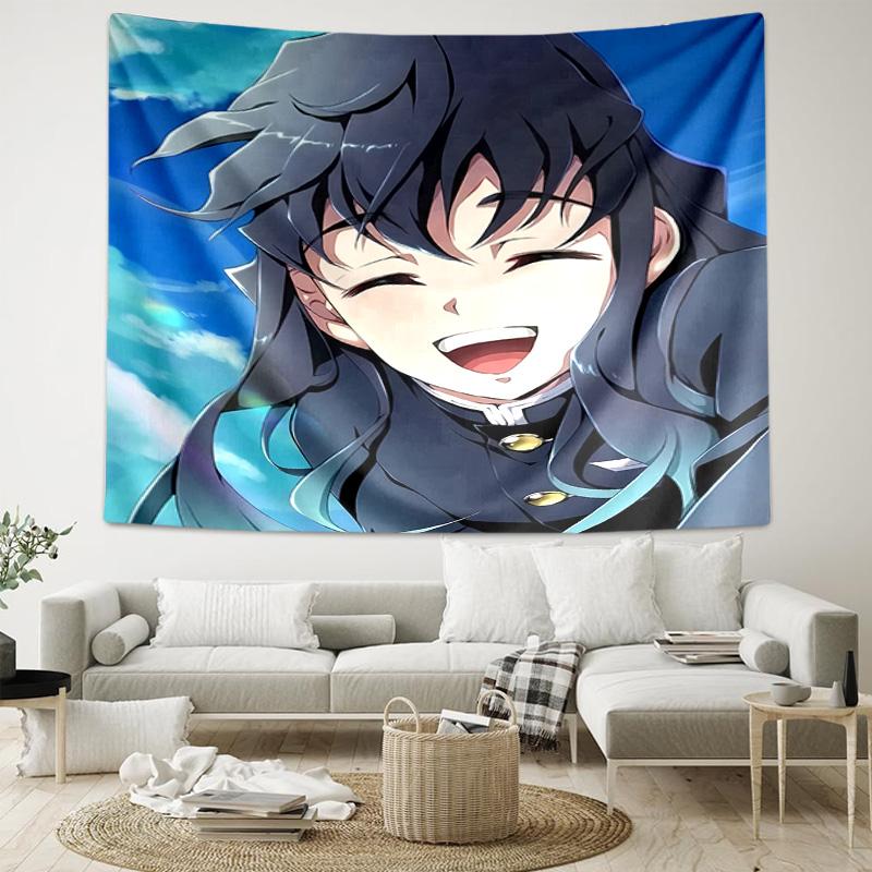 1pc Nezuko Demon Slayer Muichiro Tokito Tapestry, Living Room, Bedroom, Office, Party Decor, Ideal Festive Gift