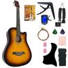AZEKIL Guitar Beginner Set Акустическая гитара Гитарный набор 38 дюймов Акустическая гитара Вводная практическая гитара для студентов Детская гитара для взрослых