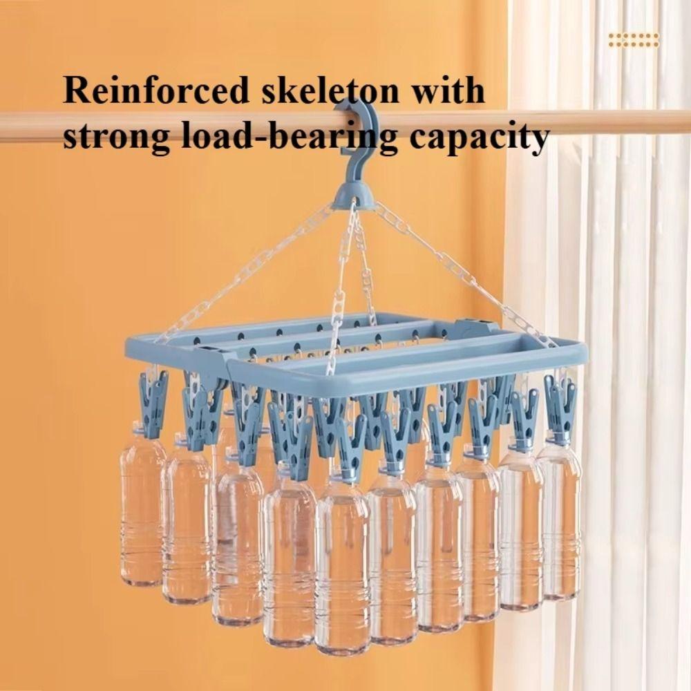 Extra Thick Multi Clip Hanger Heavy Duty Laundry Set Foldable Drip Hanger  Home Use