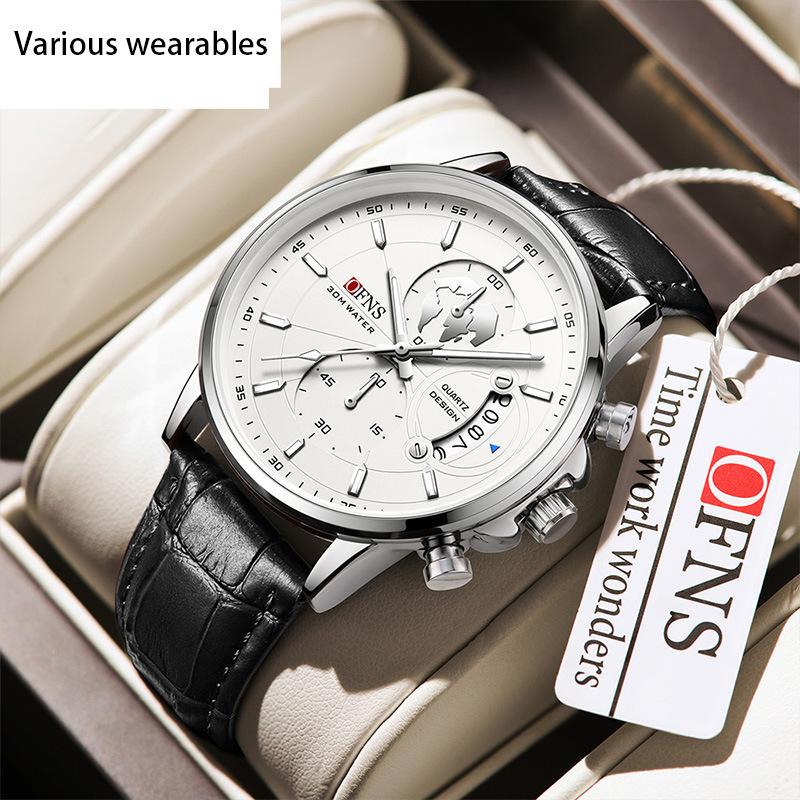 Водонепроницаемые светящиеся новые мужские часы в стиле пояса кварцевые часы